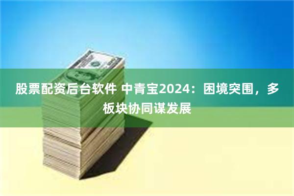 股票配资后台软件 中青宝2024：困境突围，多板块协同谋发展