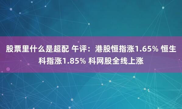股票里什么是超配 午评：港股恒指涨1.65% 恒生科指涨1.85% 科网股全线上涨