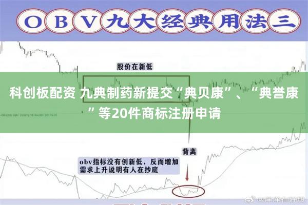 科创板配资 九典制药新提交“典贝康”、“典誉康”等20件商标注册申请