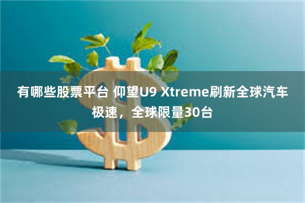 有哪些股票平台 仰望U9 Xtreme刷新全球汽车极速，全球限量30台